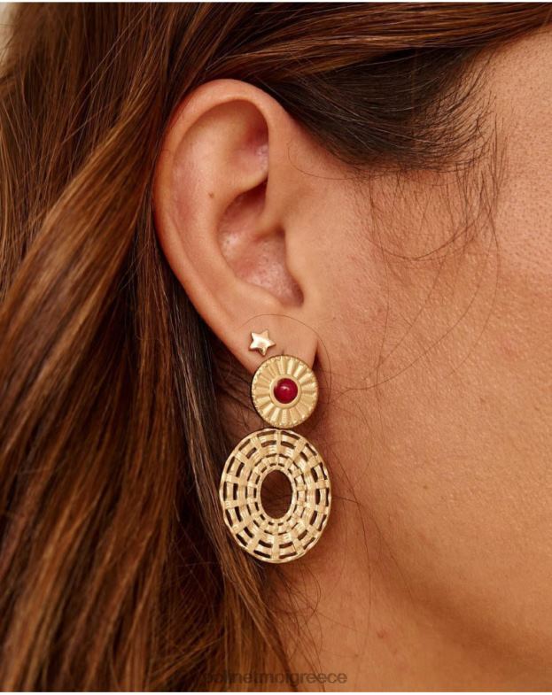 Polin et moi πλακάκι χρυσό σκουλαρίκι βερίνα αξεσουάρ 8DX0F388