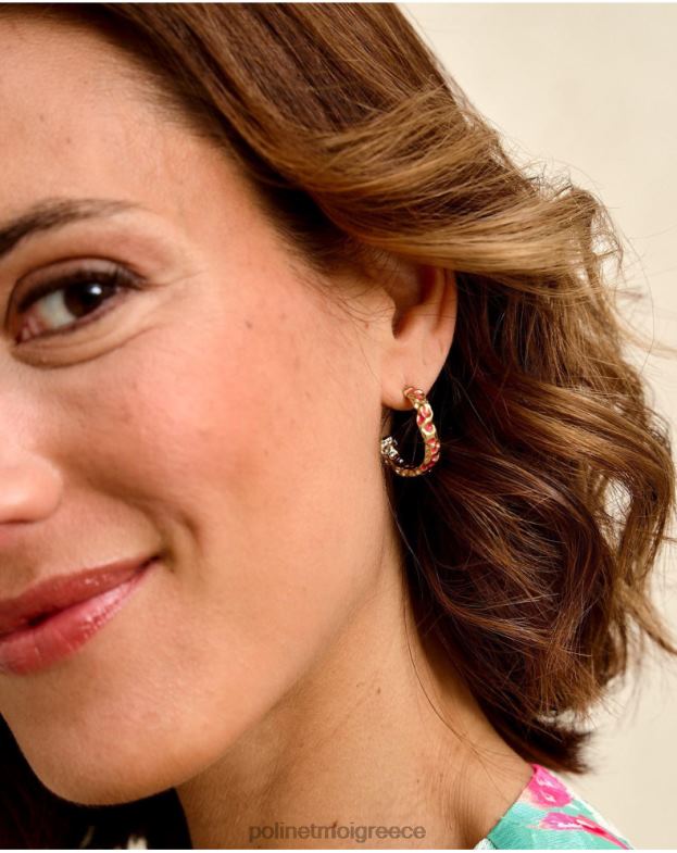 Polin et moi χρυσός/πλατίνα σκουλαρίκια βαφής Πολ αξεσουάρ 8DX0F406