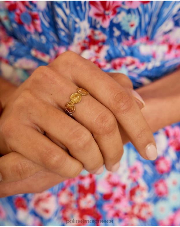 Polin et moi χρυσός/πλατίνα Δαχτυλίδι κέρματος samantha αξεσουάρ 8DX0F393