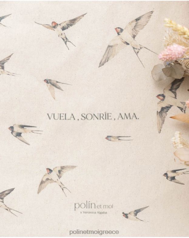 Polin et moi μπεζ τσάντα αλληλεγγύης ''η φούντωση των χελιδονιών'' αξεσουάρ 8DX0F376