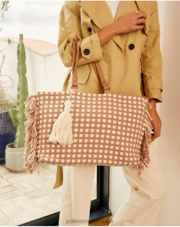 Polin et moi καμήλα τσάντα pompones estefania αξεσουάρ 8DX0F396