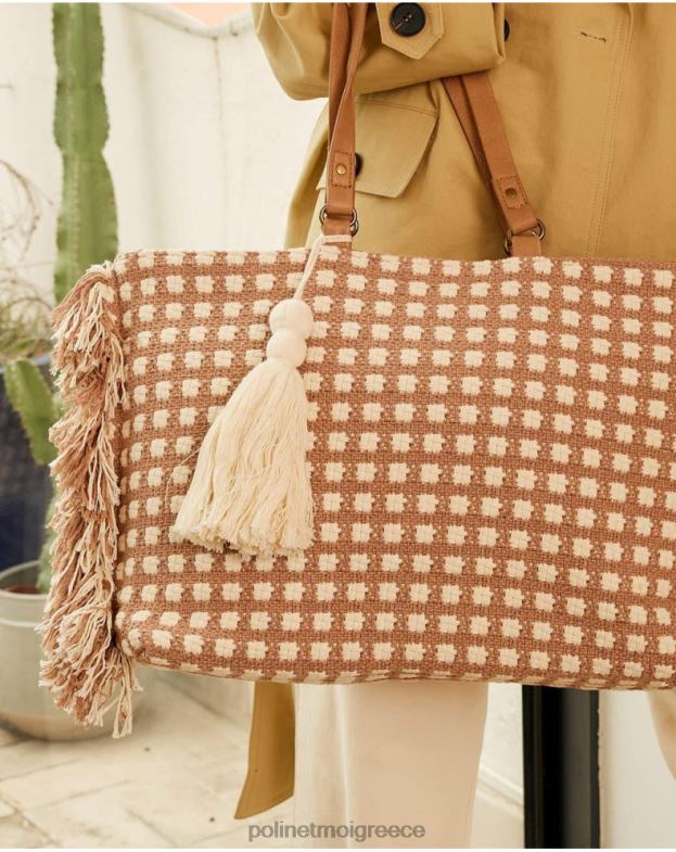 Polin et moi καμήλα τσάντα pompones estefania αξεσουάρ 8DX0F396