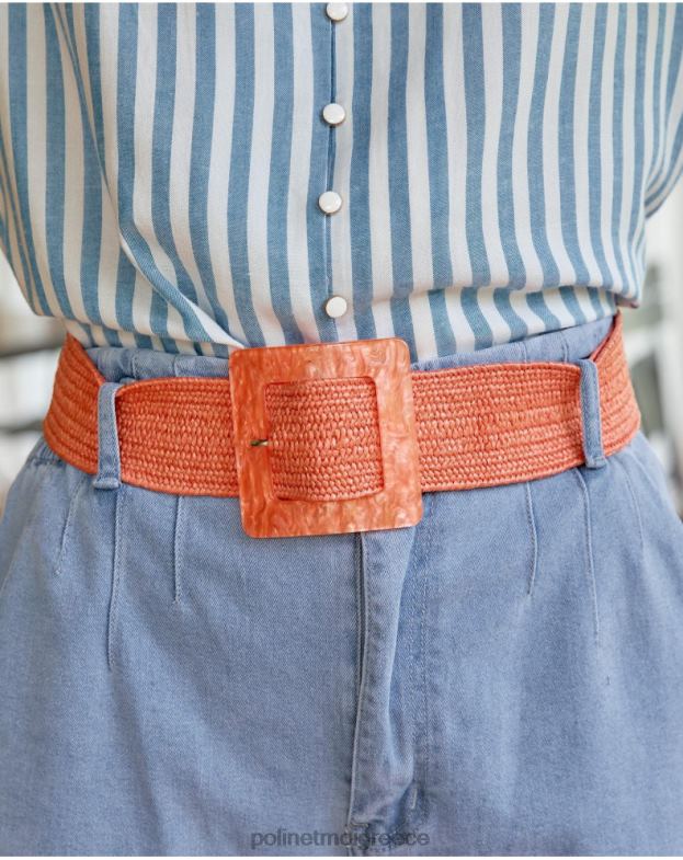 Polin et moi κοράλλι τετράγωνη ζώνη Φλωρεντία αξεσουάρ 8DX0F404