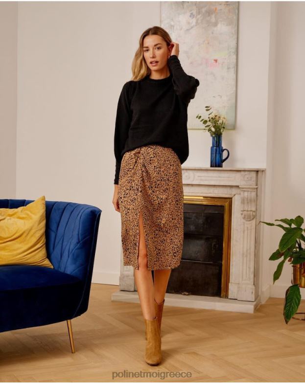 Polin et moi καμήλα φούστα με κόμπο νεφρίτη είδη ένδυσης 8DX0F312