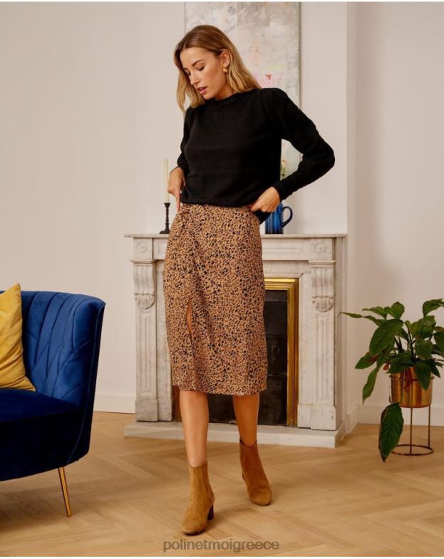 Polin et moi καμήλα φούστα με κόμπο νεφρίτη είδη ένδυσης 8DX0F312