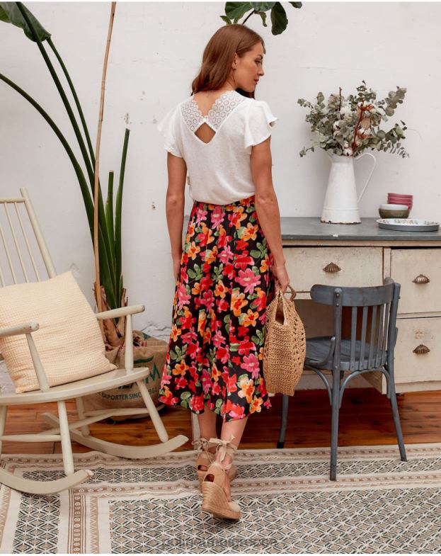 Polin et moi μαύρος φλοράλ φούστα alizee είδη ένδυσης 8DX0F314