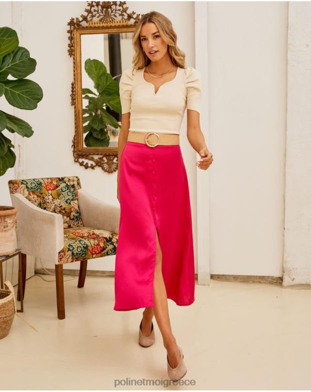 Polin et moi κεράσι φούστα με κουμπί maeva είδη ένδυσης 8DX0F313