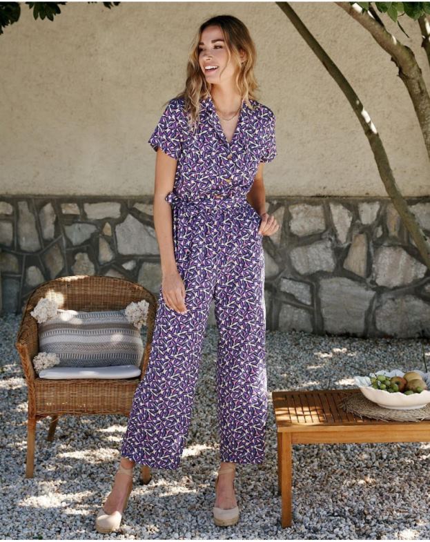 Polin et moi μωβ μπεναζίρ φλοράλ μαϊμού είδη ένδυσης 8DX0F104