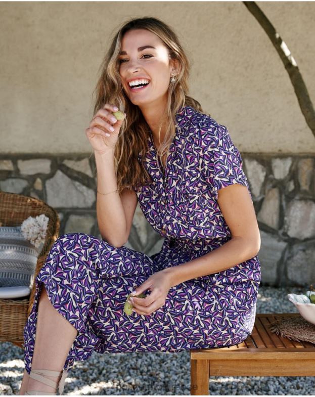 Polin et moi μωβ μπεναζίρ φλοράλ μαϊμού είδη ένδυσης 8DX0F104