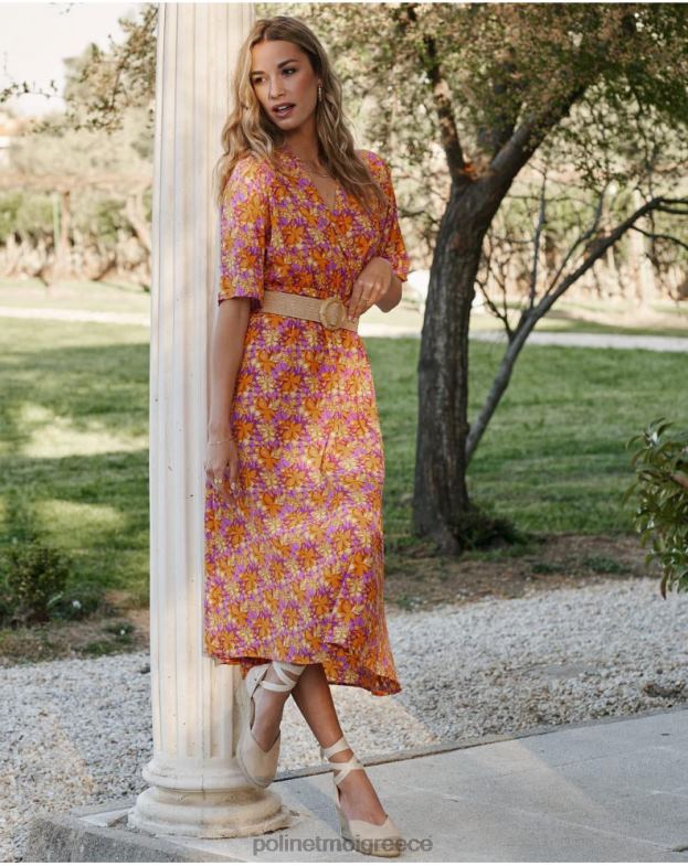 Polin et moi μάνγκο ροζέλα ρέον φόρεμα είδη ένδυσης 8DX0F108