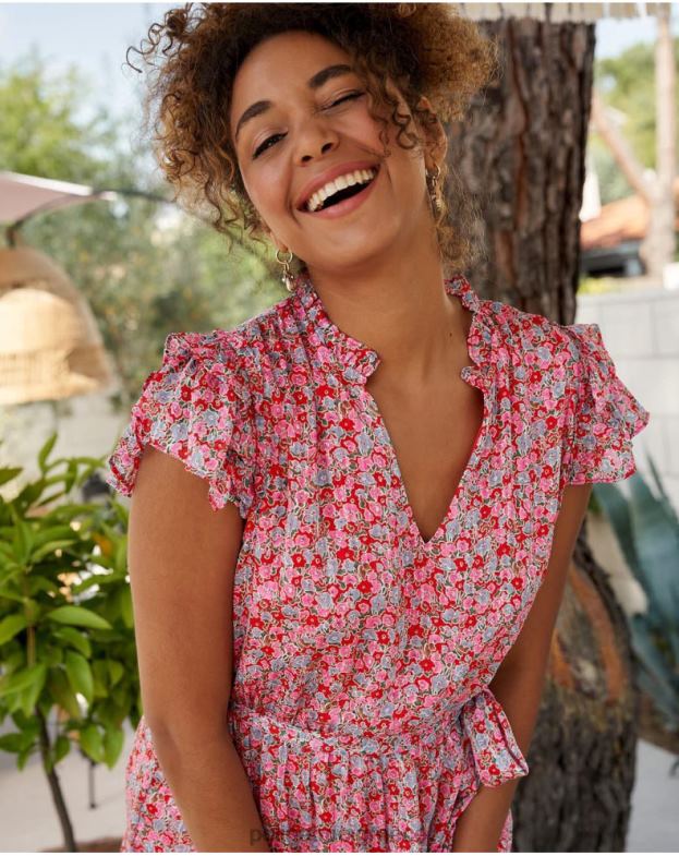 Polin et moi φουξία Σαράι φλοράλ φόρεμα είδη ένδυσης 8DX0F20