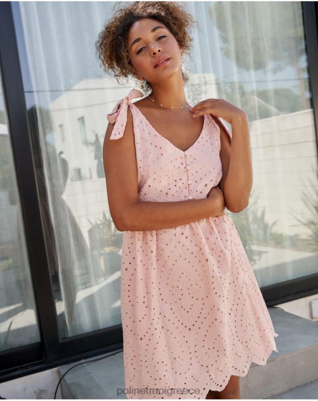 Polin et moi τριαντάφυλλο φόρεμα μπέρτα γραβάτες είδη ένδυσης 8DX0F3