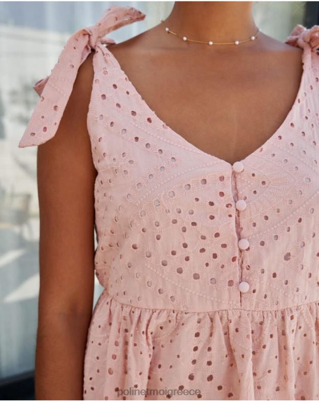 Polin et moi τριαντάφυλλο φόρεμα μπέρτα γραβάτες είδη ένδυσης 8DX0F3