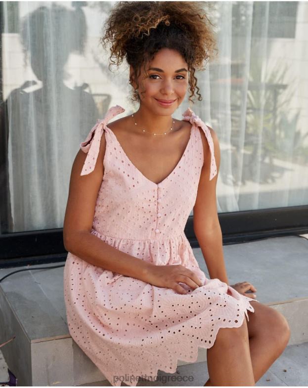 Polin et moi τριαντάφυλλο φόρεμα μπέρτα γραβάτες είδη ένδυσης 8DX0F3