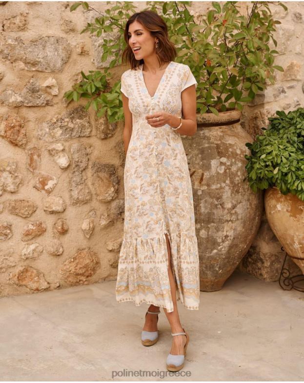 Polin et moi ουράνιος Μαρτίνα φόρεμα με κουμπιά είδη ένδυσης 8DX0F6