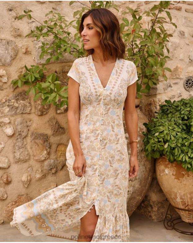 Polin et moi ουράνιος Μαρτίνα φόρεμα με κουμπιά είδη ένδυσης 8DX0F6