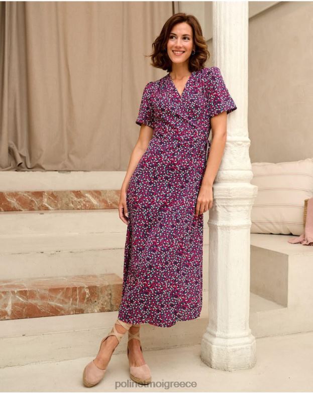 Polin et moi θαλάσσια φόρεμα σταυρωτό κοραλί είδη ένδυσης 8DX0F75