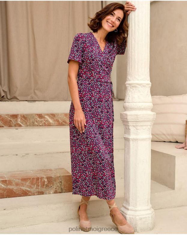 Polin et moi θαλάσσια φόρεμα σταυρωτό κοραλί είδη ένδυσης 8DX0F75