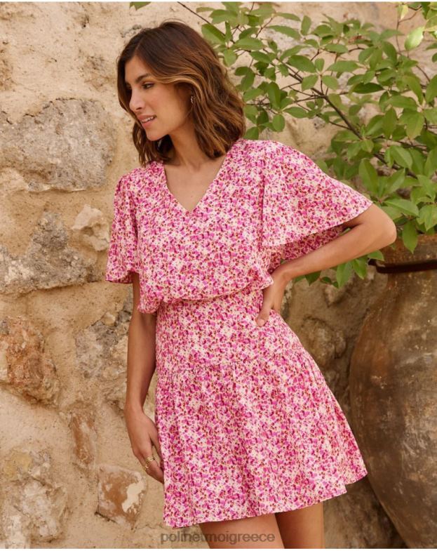 Polin et moi φουξία φόρεμα με μανίκια γιολάντα είδη ένδυσης 8DX0F76