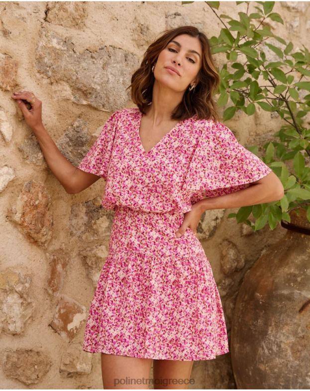 Polin et moi φουξία φόρεμα με μανίκια γιολάντα είδη ένδυσης 8DX0F76