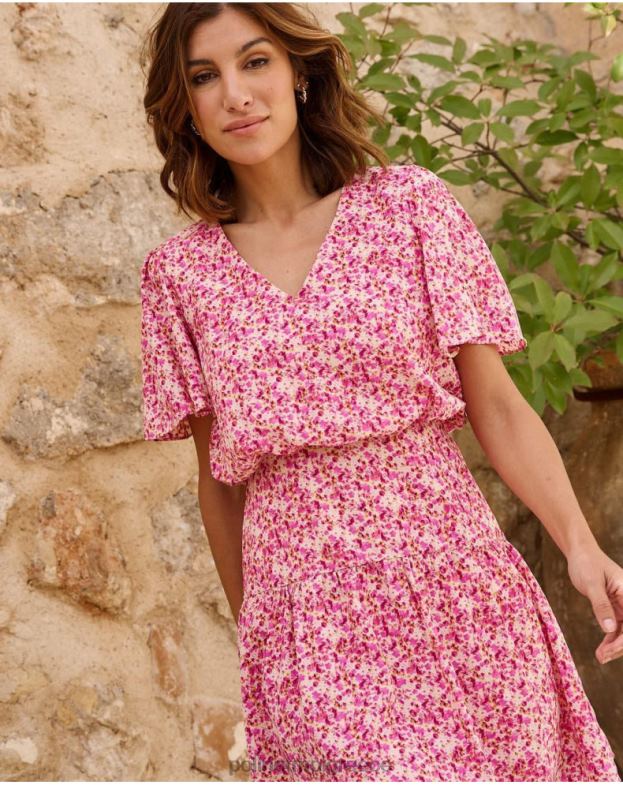 Polin et moi φουξία φόρεμα με μανίκια γιολάντα είδη ένδυσης 8DX0F76