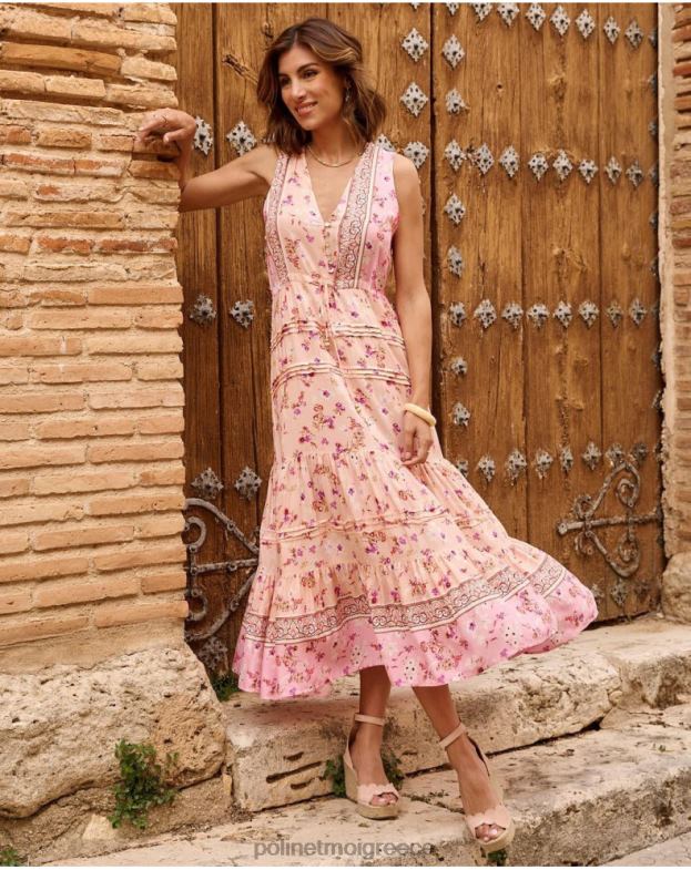 Polin et moi σολομός φλοράλ φόρεμα adri είδη ένδυσης 8DX0F53