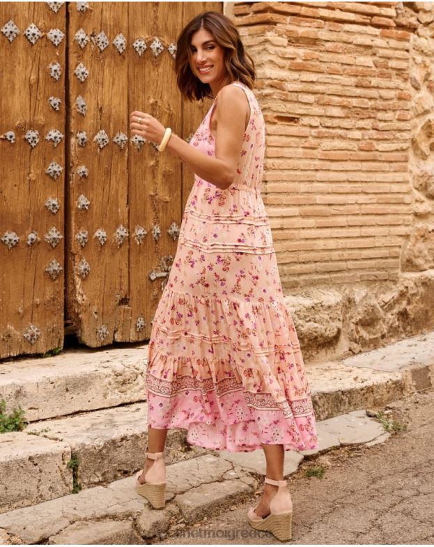 Polin et moi σολομός φλοράλ φόρεμα adri είδη ένδυσης 8DX0F53