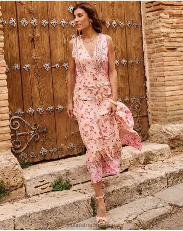 Polin et moi σολομός φλοράλ φόρεμα adri είδη ένδυσης 8DX0F53