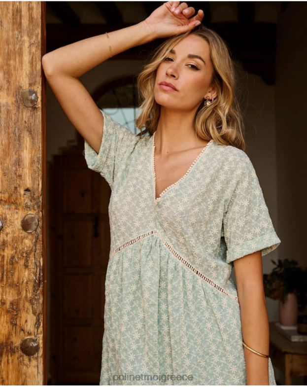 Polin et moi νερό πράσινο Φόρεμα babydoll magdalena είδη ένδυσης 8DX0F38