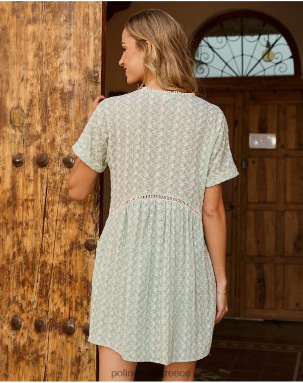 Polin et moi νερό πράσινο Φόρεμα babydoll magdalena είδη ένδυσης 8DX0F38