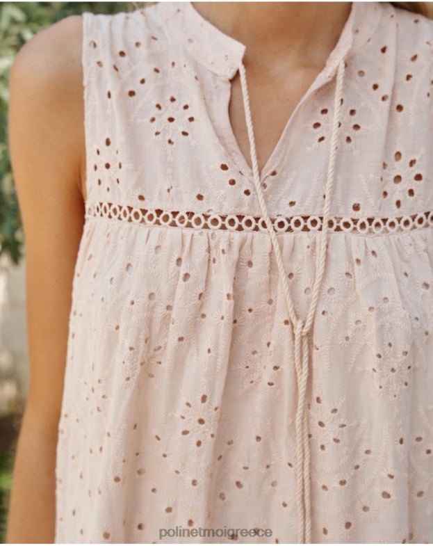 Polin et moi μπεζ babydoll malak φόρεμα είδη ένδυσης 8DX0F11