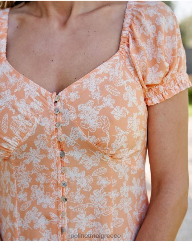 Polin et moi ροδάκινο Φόρεμα με κουμπιά cleofe είδη ένδυσης 8DX0F90