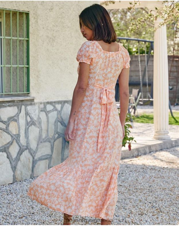 Polin et moi ροδάκινο Φόρεμα με κουμπιά cleofe είδη ένδυσης 8DX0F90