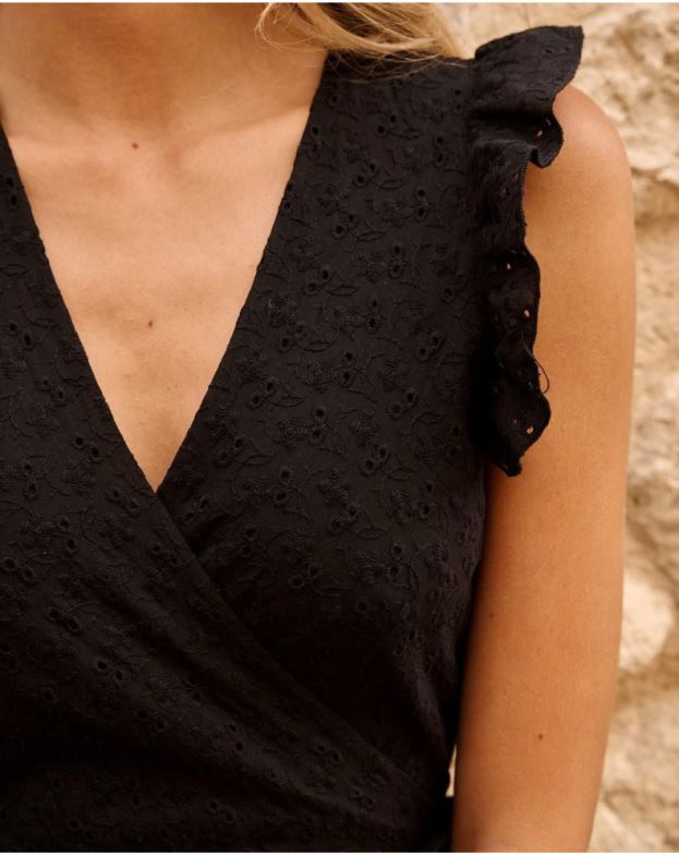 Polin et moi μαύρος φόρεμα cross-over azara είδη ένδυσης 8DX0F44