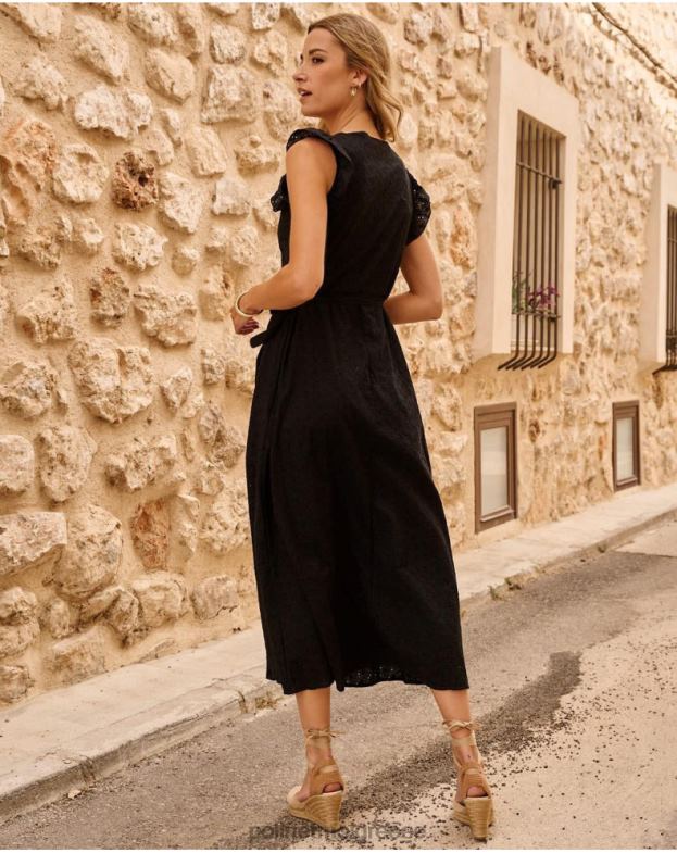 Polin et moi μαύρος φόρεμα cross-over azara είδη ένδυσης 8DX0F44