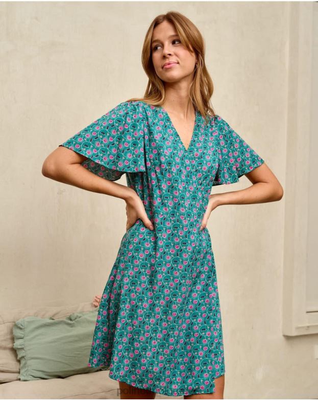 Polin et moi πράσινο δάσος φόρεμα cross-over doli είδη ένδυσης 8DX0F87