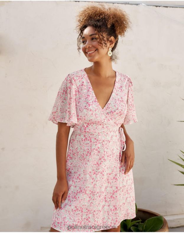 Polin et moi τριαντάφυλλο φόρεμα cross-over xiomara είδη ένδυσης 8DX0F8