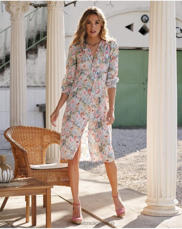 Polin et moi ουράνιος Φόρεμα με κόμπο daniela είδη ένδυσης 8DX0F45