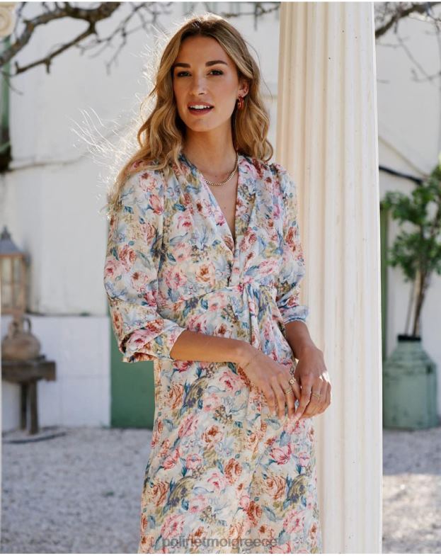 Polin et moi ουράνιος Φόρεμα με κόμπο daniela είδη ένδυσης 8DX0F45