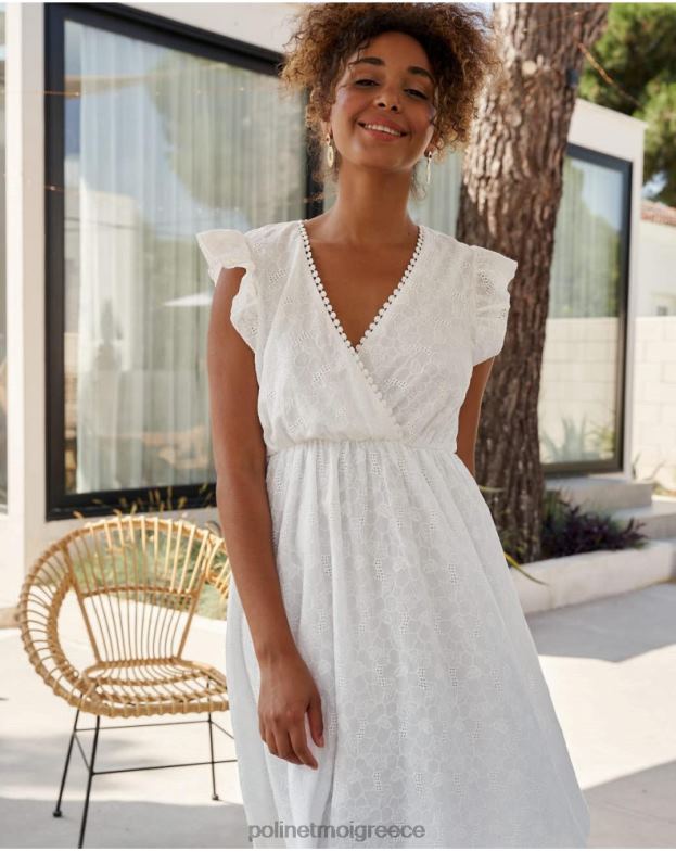 Polin et moi άσπρο κοντό φόρεμα diane είδη ένδυσης 8DX0F384