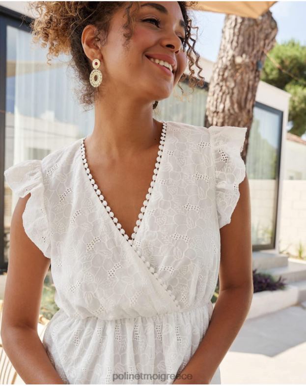 Polin et moi άσπρο κοντό φόρεμα diane είδη ένδυσης 8DX0F384