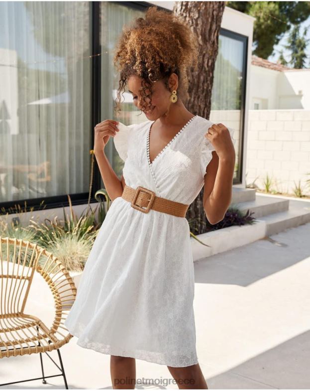 Polin et moi άσπρο κοντό φόρεμα diane είδη ένδυσης 8DX0F384