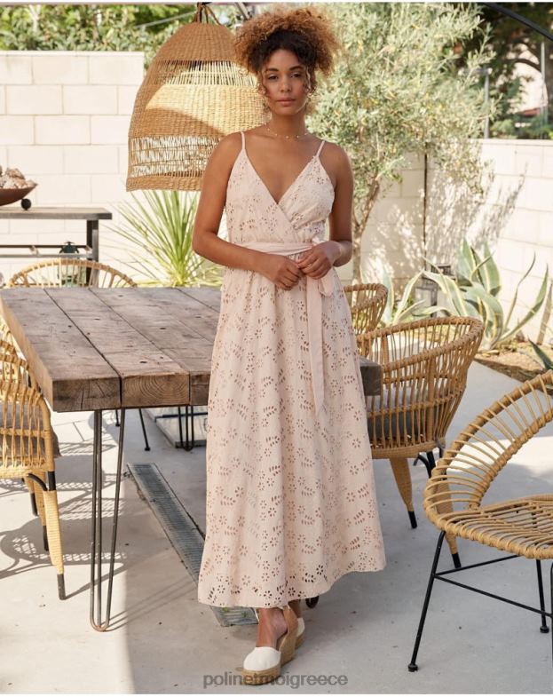 Polin et moi μπεζ φόρεμα με ζώνη fatima είδη ένδυσης 8DX0F17