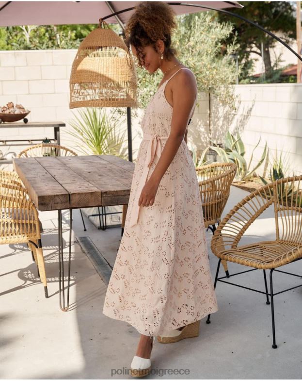 Polin et moi μπεζ φόρεμα με ζώνη fatima είδη ένδυσης 8DX0F17