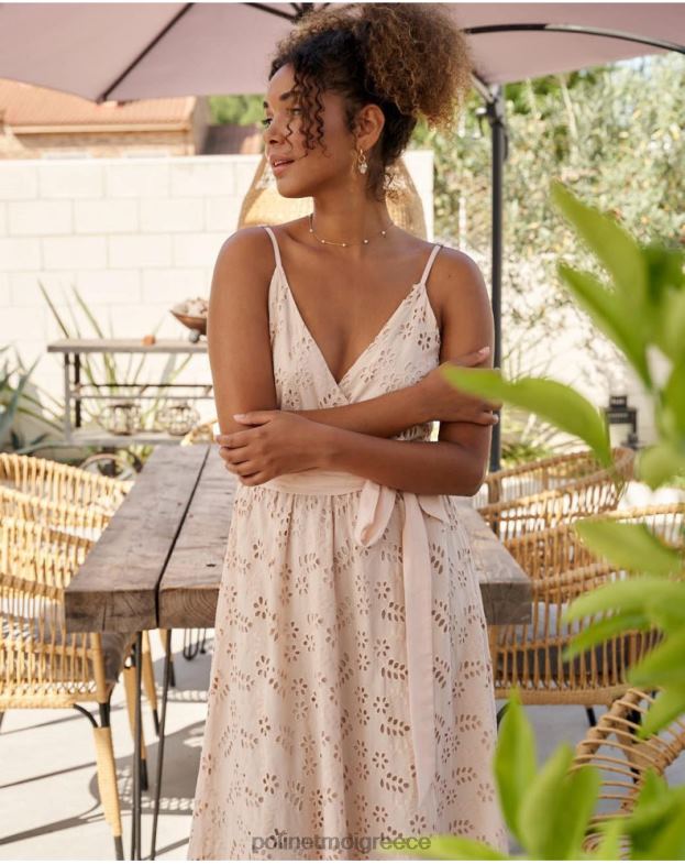 Polin et moi μπεζ φόρεμα με ζώνη fatima είδη ένδυσης 8DX0F17