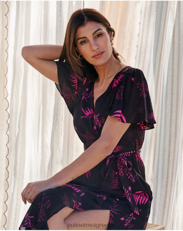 Polin et moi καφέ Φόρεμα flores maite είδη ένδυσης 8DX0F105