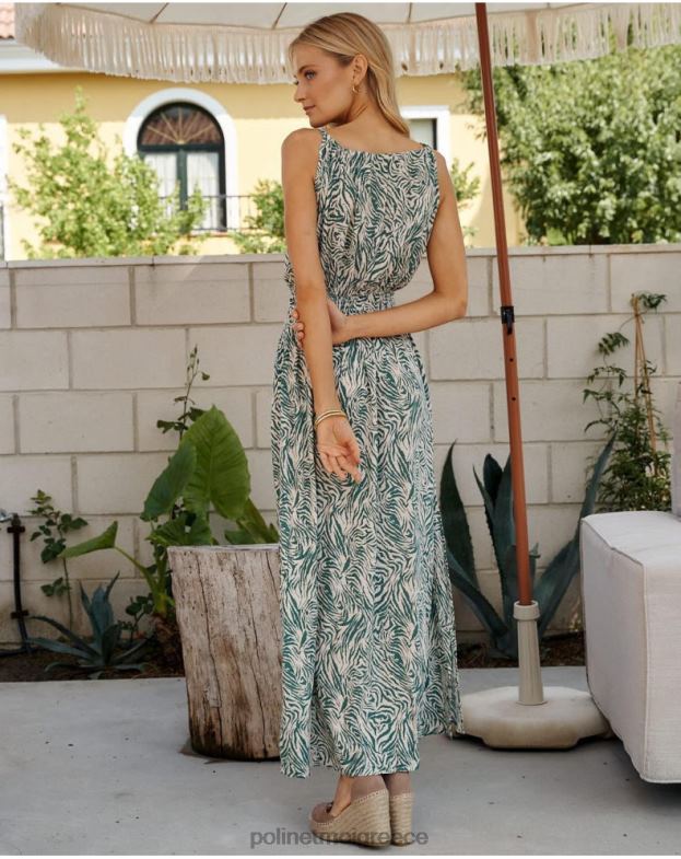 Polin et moi νερό πράσινο φόρεμα halter aila είδη ένδυσης 8DX0F64
