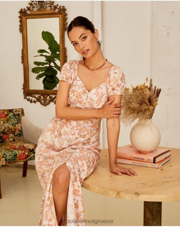 Polin et moi σολομός φλοράλ φόρεμα isolde είδη ένδυσης 8DX0F94