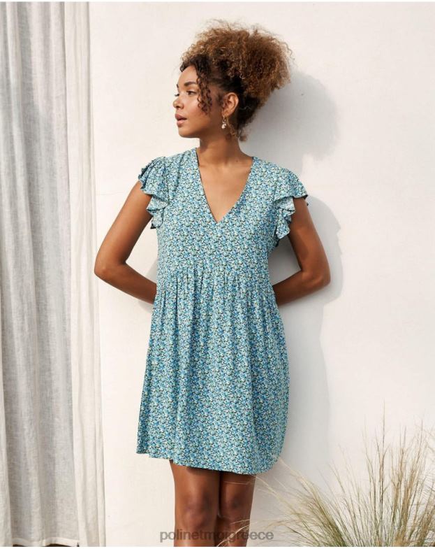 Polin et moi klein blue φόρεμα βολάν Λένα είδη ένδυσης 8DX0F30