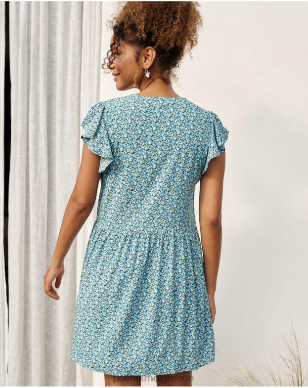 Polin et moi klein blue φόρεμα βολάν Λένα είδη ένδυσης 8DX0F30